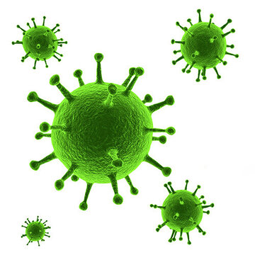 Visuelle Darstellung von einem Virus