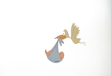 Storch bringt Baby